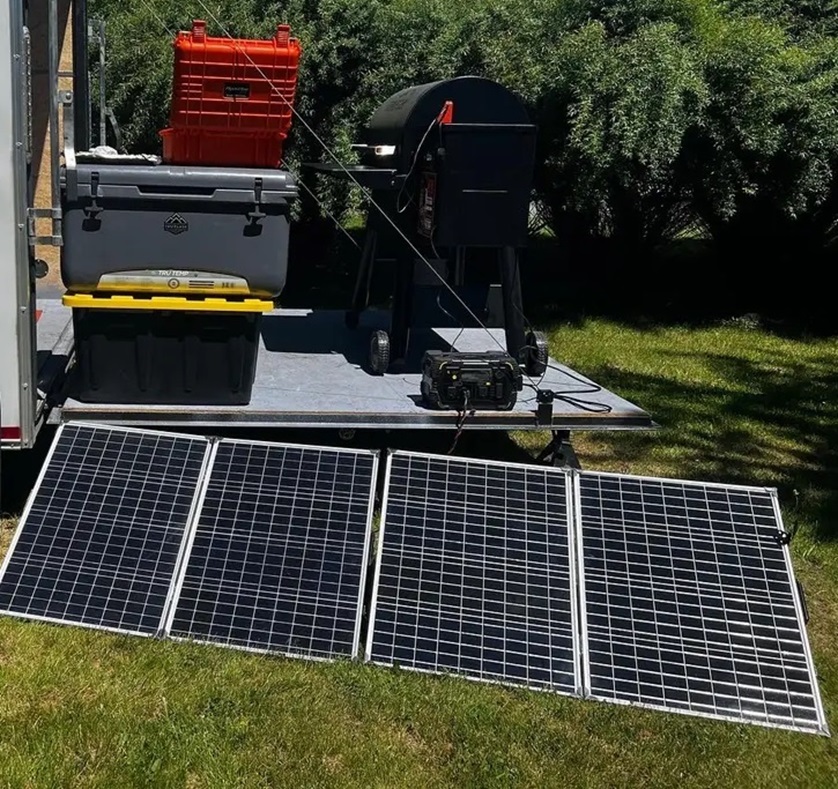 solar panels on a grass